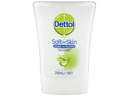 Dettol No Touch Refill Aloe Vera and Vitamin E Antibacterial Hand Wash  250mL