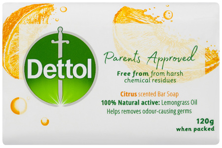 Dettol Parents Approved Bar Soap Anti-bacterial Citrus 3 x 120g