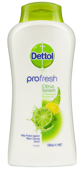 Dettol Profresh Shower Gel Body Wash Citrus Splash 500mL