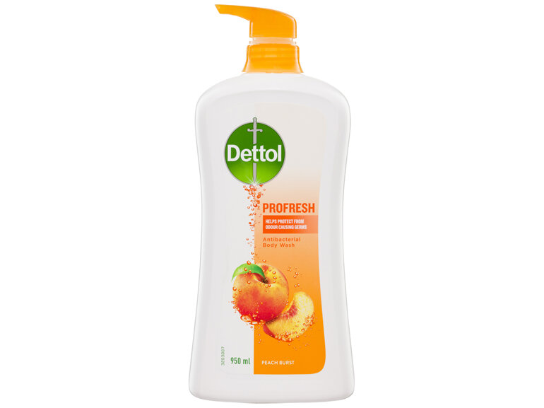 Dettol Profresh Shower Gel Body Wash Peach Burst 950mL
