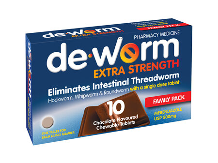 Deworm Extra Strength Chewable Tablets 10s