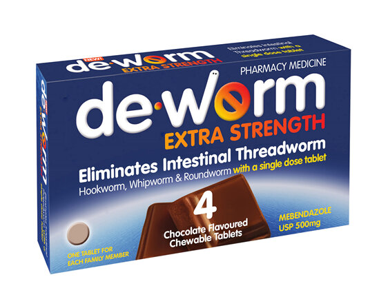 Deworm Extra Strength Chewable Tablets 4s