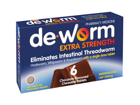 Deworm Extra Strength Chewable Tablets 6s