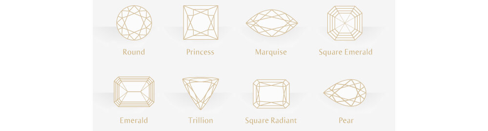 diamond shapes for diamond engagement and wedding rings