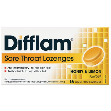 DIFFLAM Lozenge Lemon & Honey Sugar Free 16