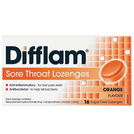 DIFFLAM Lozenge Orange Sugar Free 16