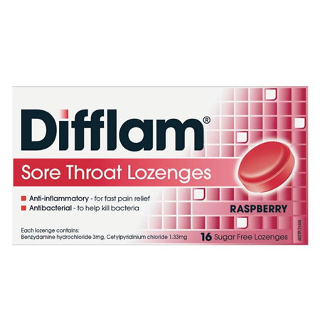 DIFFLAM Lozenge Raspberry Sugar Free16