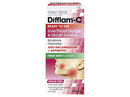 Difflam Plus Sore Throat Gargle and Mouth Solution 100ml