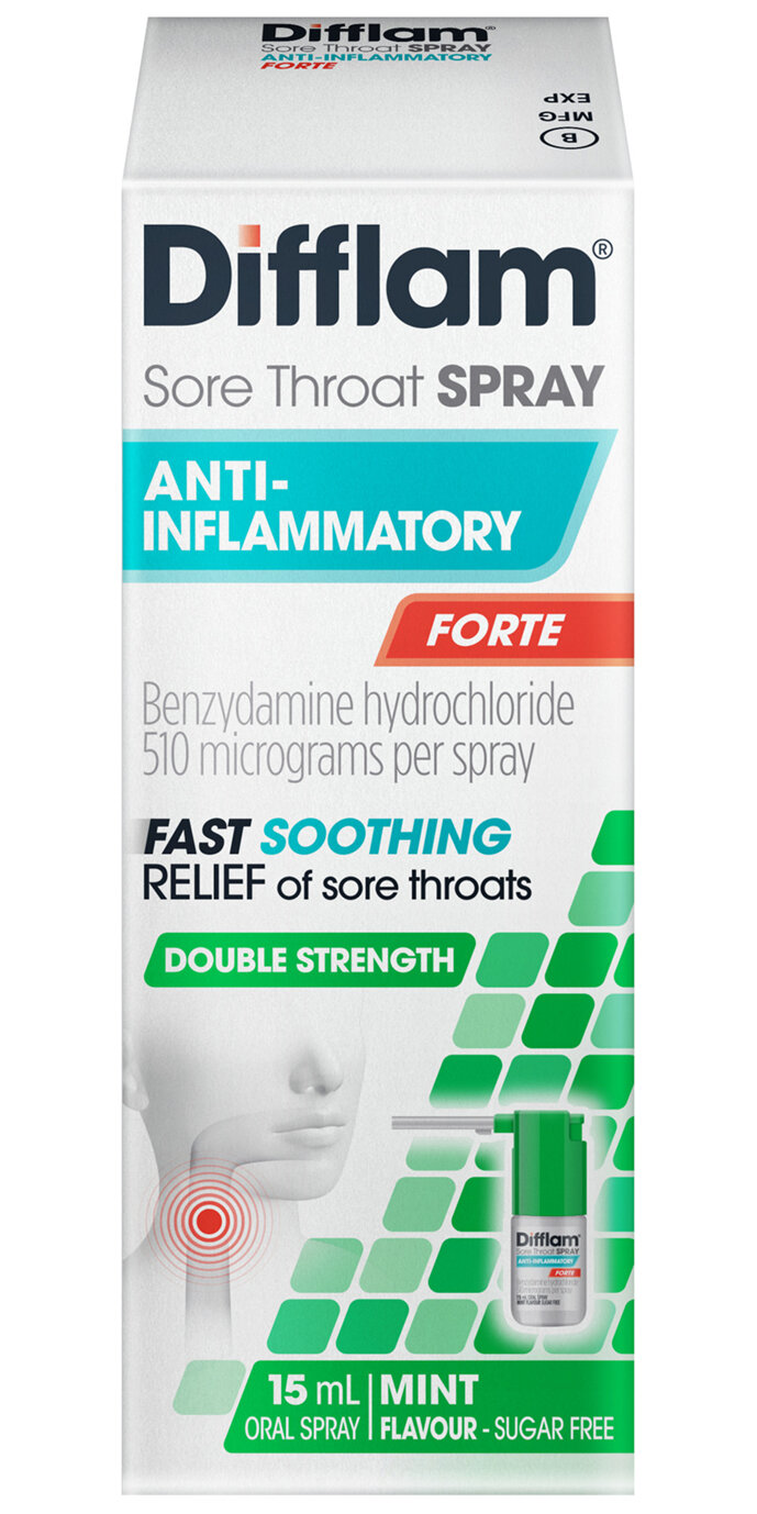 Difflam Sore Throat Spray Anti-inflammatory Forte 88 Sprays 15mL