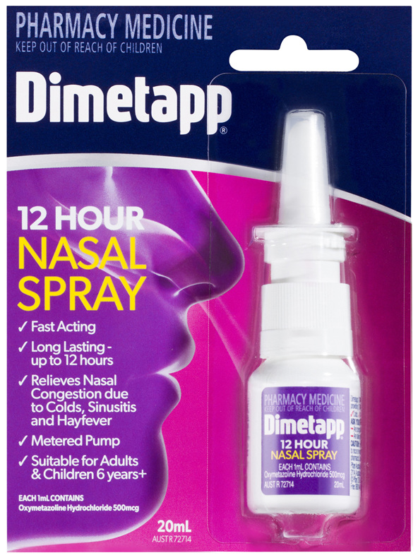 Dimetapp 12 Hour Nasal Spray 20mL Galluzzo's Chemist