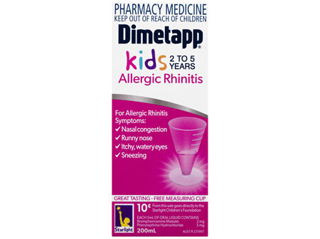 Dimetapp Allergic Rhinitis Kids 2 to 5 Years 200mL