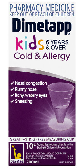 Dimetapp Cold & Allergy Kids 6 Years & Over 200mL