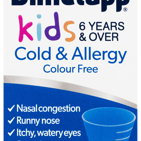 Dimetapp Cold & Allergy Kids 6 Years & Over Colour Free 200mL