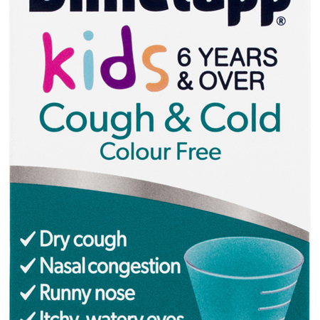 Dimetapp Cough & Cold Kids 6 Years & Over Colour Free 200mL
