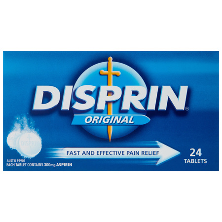 Disprin Original Fast and Effective Dispersible Tablets 300mg Aspirin 24 pack