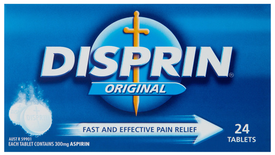 Disprin Original Fast and Effective Dispersible Tablets 300mg Aspirin 24 pack