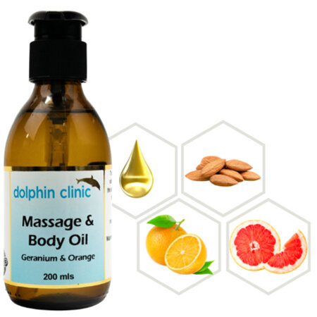 DOLPHIN Geranium & Orange Massage & Body Oil 200ml