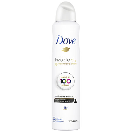 Dove Antiperspirant Aerosol Invisible Dry Deodorant 220mL