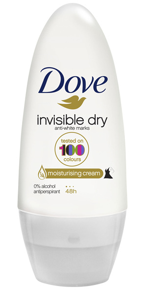 DOVE Antiperspirant Roll On Deodorant Invisible Dry provides up to 48 hours protection 50mL 1