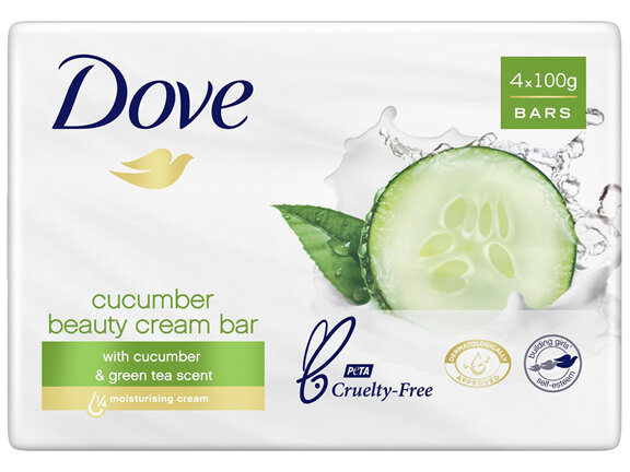 DOVE Beauty Cream Bar Cucumber Soap 400 GR 4 Bars