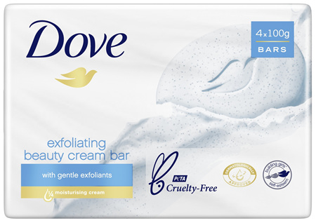 DOVE Beauty Cream Bar Exfoliating Soap 400 GR 4 Bars