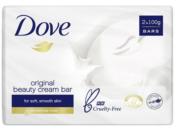 DOVE Beauty Cream Bar Original Soap 200 GR 2 Bars