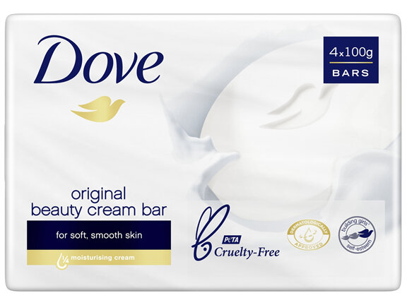 DOVE Beauty Cream Bar Original Soap 400 GR 4 Bars