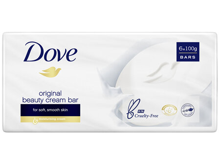DOVE Beauty Cream Bar Original Soap 600 GR 6 Bars