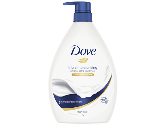 Dove  Body Wash 24hr nourishment Triple Moisturising with a microbiome-gentle formula for daily