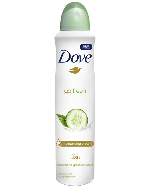 DOVE Women Aerosol Deodorant Antiperspirant Cucumber & Green Tea 250mL