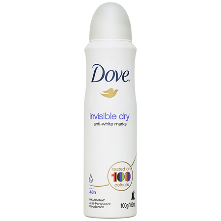Dove Women Antiperspirant Aerosol Deodorant Invisible Dry Anti White Marks 169ml