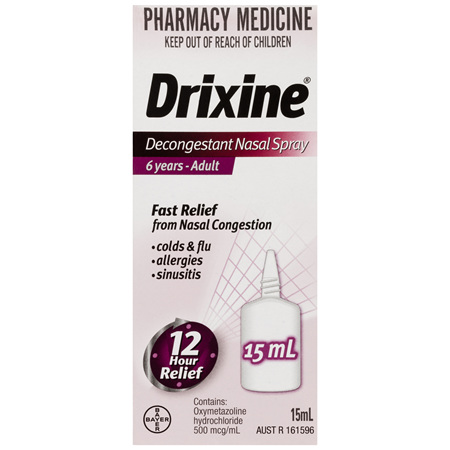 Drixine 12 Hour Relief Decongestant Nasal Spray 15mL