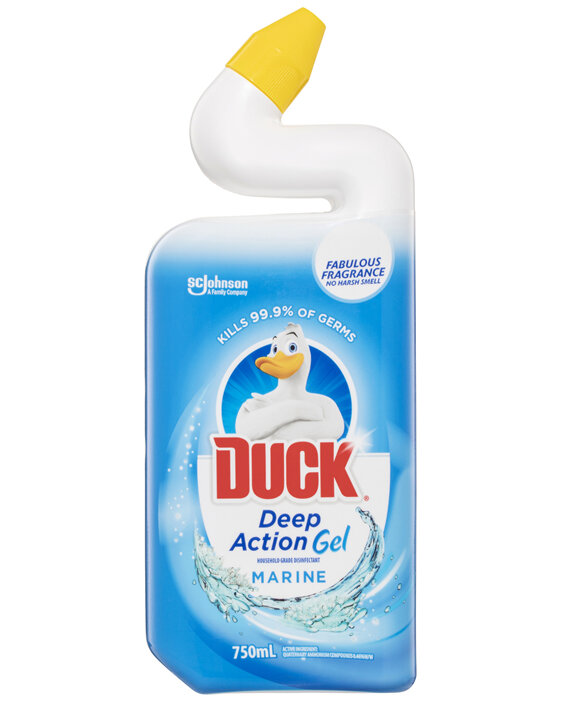 Duck Deep Action Gel Toilet Cleaner, Marine, 750 ml