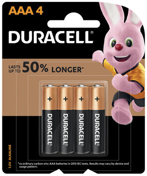 Duracell Coppertop AAA Alkaline Batteries 4 pack