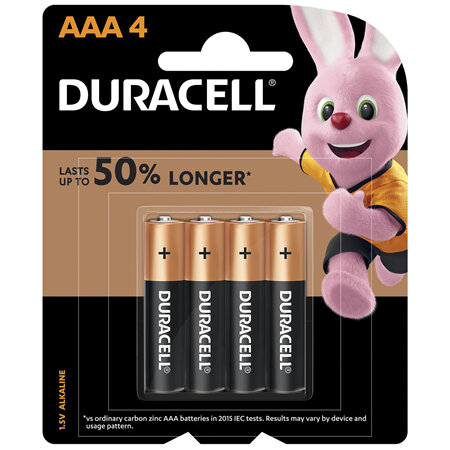 Duracell Coppertop AAA Alkaline Batteries 4 pack