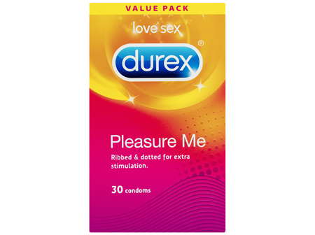 Durex Pleasure Me Condoms Ribbed Dotted 30 Pack