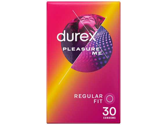 Durex Pleasure Me Latex Condoms Regular Fit, Pack of 30