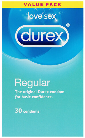 Durex Regular Condoms Original Regular Fit, Pack of 30