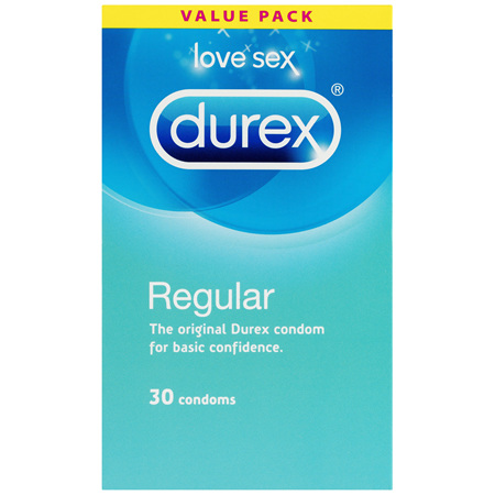 Durex Regular Condoms Original Regular Fit, Pack of 30
