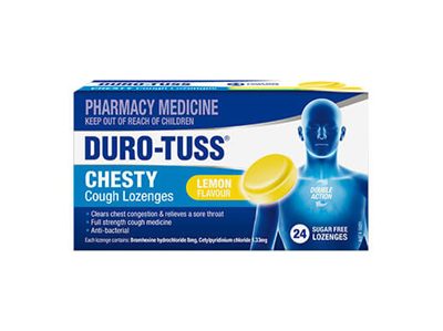 DURO-TUSS Chesty Cough Lozenges - 24 Lemon