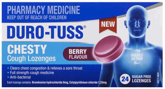 DURO-TUSS Chesty Cough Lozenges Berry 24 Lozenges