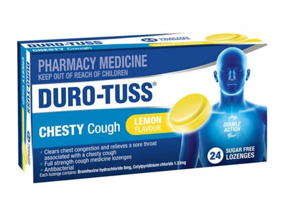 DURO-TUSS Chesty Lozenge Lemon Sugar Free 24
