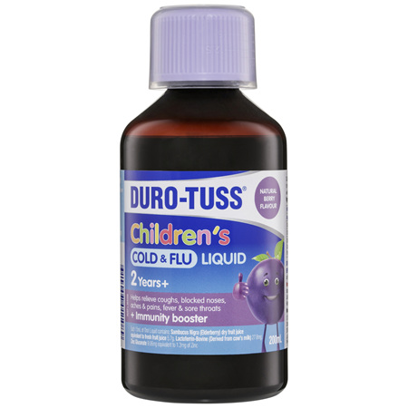 DURO-TUSS Children's Cold & Flu Liquid 2 Years+ 200mL