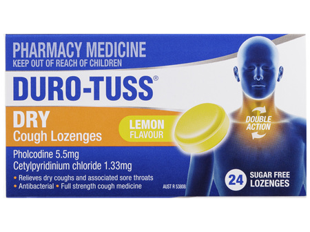 Duro-Tuss Dry Cough Sugar Free Lozenges Lemon 24 Pack