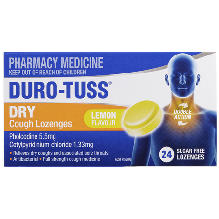 Duro-Tuss Dry Cough Sugar Free Lozenges Lemon 24 Pack