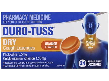 Duro-Tuss Dry Cough Sugar Free Lozenges Orange 24 Pack