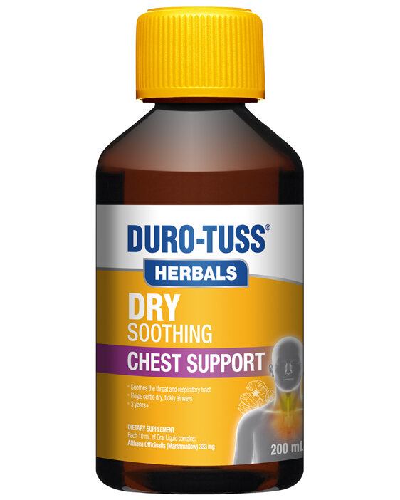 Duro-Tuss Herbals Dry Soothing Chest Support Liquid 200ml