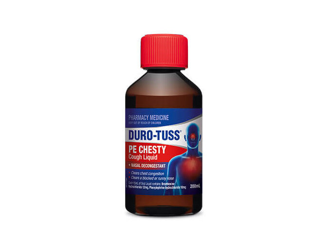Duro-Tuss PE Chesty Cough Liquid + Nasal Decongestant 200ml