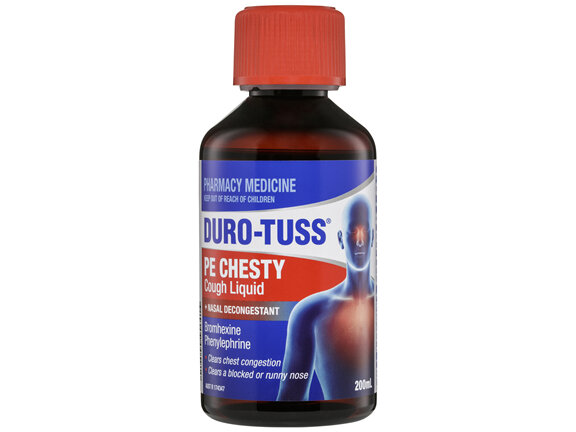 DURO-TUSS PE Chesty Cough Liquid + Nasal Decongestant 200mL