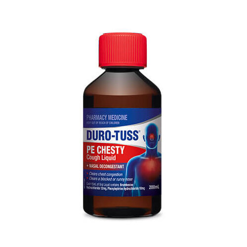 Duro-Tuss PE Chesty Cough Liquid + Nasal Decongestant 200ml